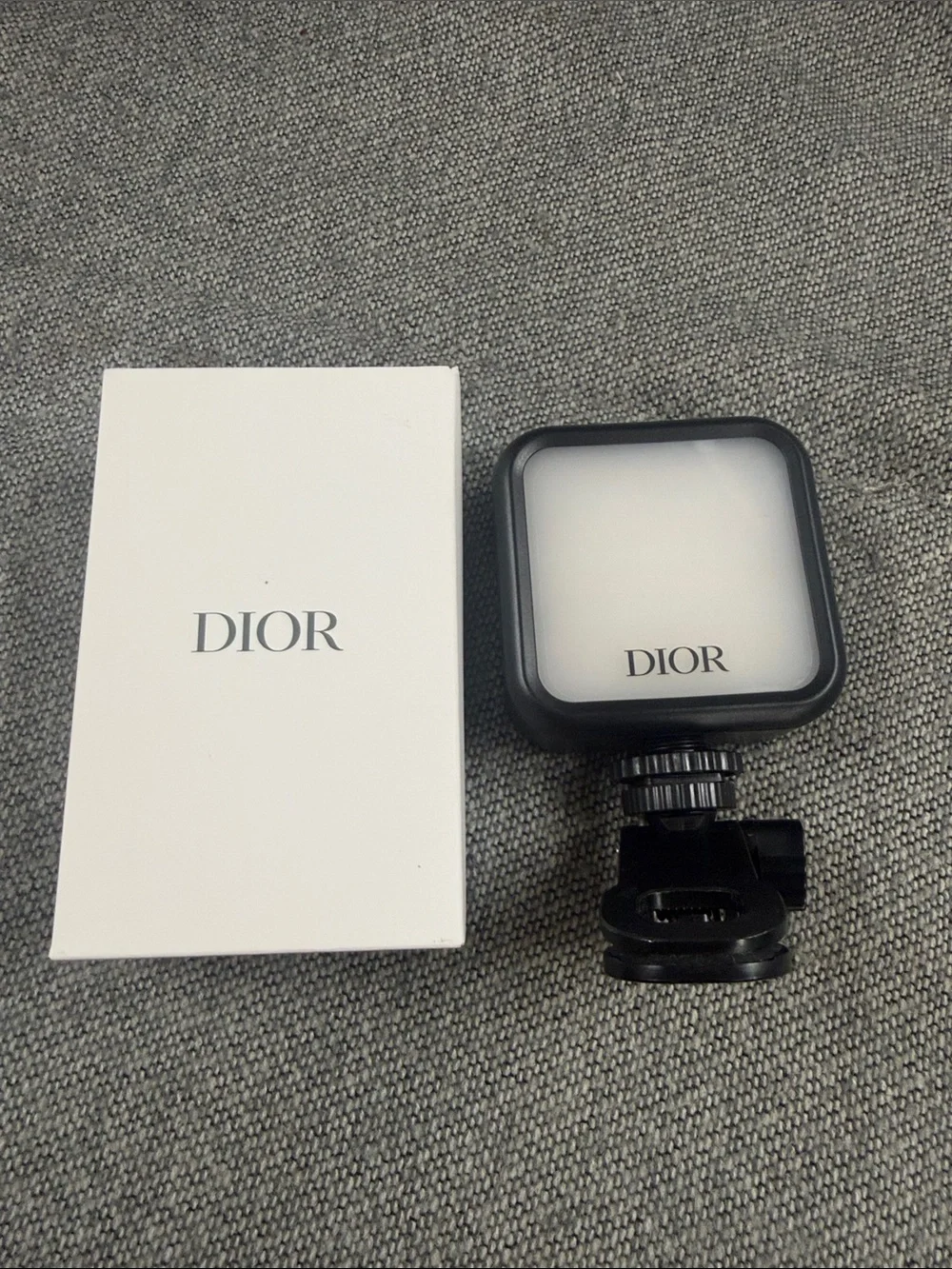 Dior Black LED Camera Light with Diffuser